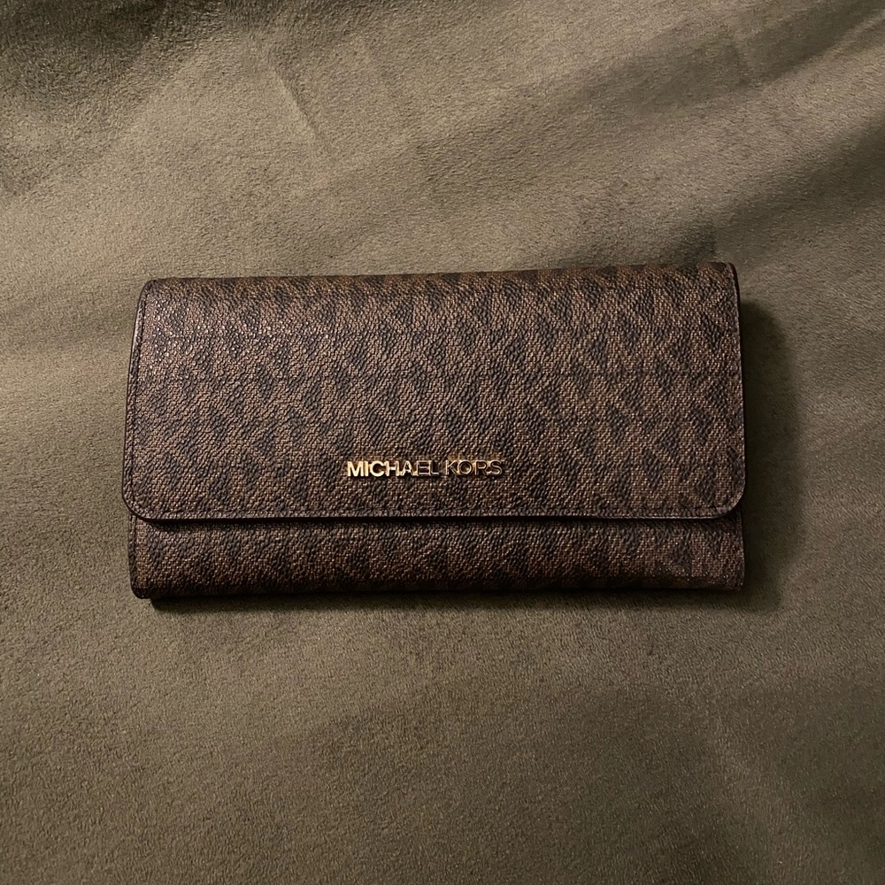 Michael Kors Brown Leather Card Holder